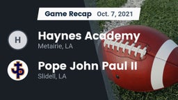 Recap: Haynes Academy  vs. Pope John Paul II 2021