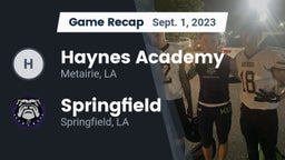 Recap: Haynes Academy  vs. Springfield  2023