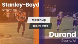 Matchup: Stanley-Boyd  vs. Durand  2020