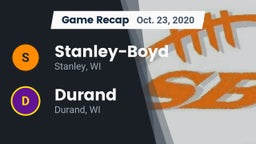 Recap: Stanley-Boyd  vs. Durand  2020