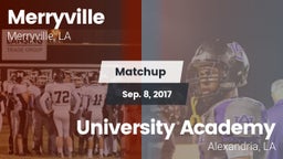 Matchup: Merryville vs. University Academy 2017