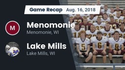 Recap: Menomonie  vs. Lake Mills  2018