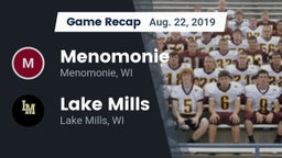 Recap: Menomonie  vs. Lake Mills  2019