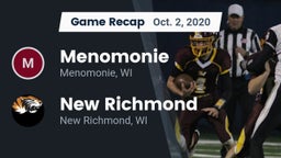 Recap: Menomonie  vs. New Richmond  2020