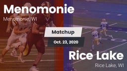 Matchup: Menomonie vs. Rice Lake  2020