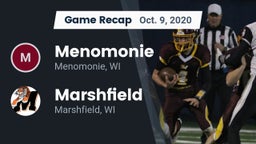 Recap: Menomonie  vs. Marshfield  2020