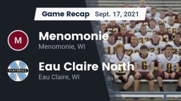 Recap: Menomonie  vs. Eau Claire North  2021