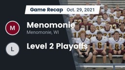 Recap: Menomonie  vs. Level 2 Playoffs 2021