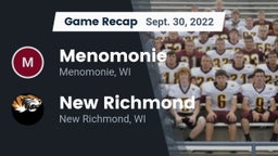 Recap: Menomonie  vs. New Richmond  2022