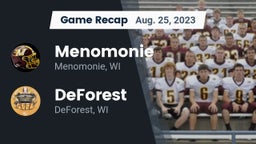 Recap: Menomonie  vs. DeForest  2023