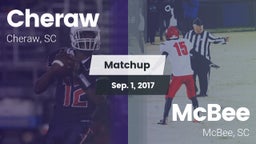 Matchup: Cheraw vs. McBee  2017