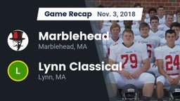 Recap: Marblehead  vs. Lynn Classical  2018