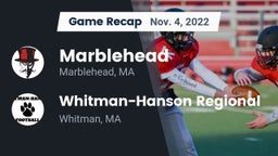 Recap: Marblehead  vs. Whitman-Hanson Regional  2022