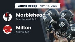 Recap: Marblehead  vs. Milton  2022