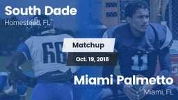 Matchup: South Dade vs. Miami Palmetto  2018