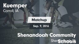 Matchup: Kuemper vs. Shenandoah Community Schools 2016