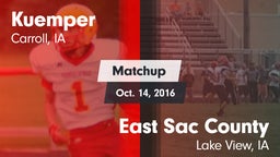 Matchup: Kuemper vs. East Sac County  2016