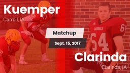 Matchup: Kuemper vs. Clarinda  2017