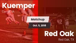 Matchup: Kuemper vs. Red Oak  2018