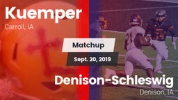 Matchup: Kuemper vs. Denison-Schleswig  2019