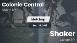 Matchup: Colonie Central vs. Shaker  2016