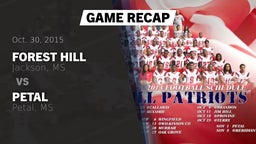 Recap: Forest Hill  vs. Petal  2015
