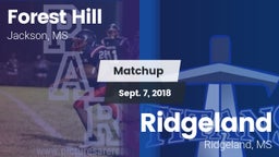 Matchup: Forest Hill vs. Ridgeland  2018