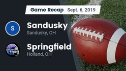 Recap: Sandusky  vs. Springfield  2019