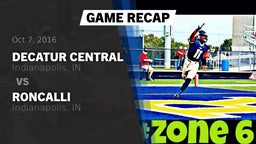 Recap: Decatur Central  vs. Roncalli  2016