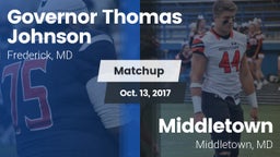 Matchup: Gov Thomas Johnson vs. Middletown  2017