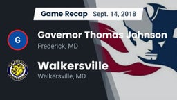 Recap: Governor Thomas Johnson  vs. Walkersville  2018