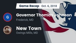 Recap: Governor Thomas Johnson  vs. New Town  2018