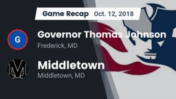 Recap: Governor Thomas Johnson  vs. Middletown  2018