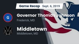 Recap: Governor Thomas Johnson  vs. Middletown  2019
