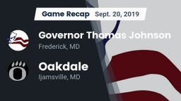 Recap: Governor Thomas Johnson  vs. Oakdale  2019