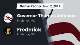 Recap: Governor Thomas Johnson  vs. Frederick  2019