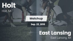 Matchup: Holt vs. East Lansing  2016