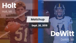 Matchup: Holt vs. DeWitt  2019