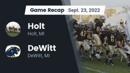 Recap: Holt  vs. DeWitt  2022