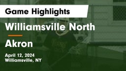 Williamsville North  vs Akron  Game Highlights - April 12, 2024