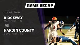 Recap: Ridgeway  vs. Hardin County  2016