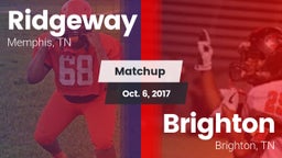 Matchup: Ridgeway vs. Brighton  2017