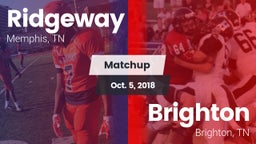 Matchup: Ridgeway vs. Brighton  2018