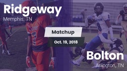 Matchup: Ridgeway vs. Bolton  2018