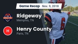 Recap: Ridgeway  vs. Henry County  2018