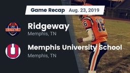 Recap: Ridgeway  vs. Memphis University School 2019