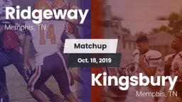Matchup: Ridgeway vs. Kingsbury  2019