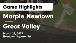 Marple Newtown  vs Great Valley  Game Highlights - March 25, 2023