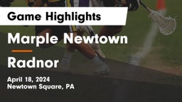 Marple Newtown  vs Radnor  Game Highlights - April 18, 2024