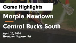 Marple Newtown  vs Central Bucks South  Game Highlights - April 20, 2024